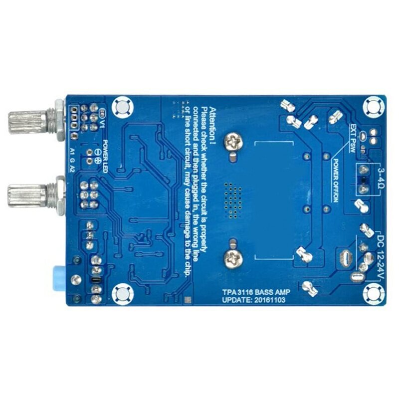 TPA3116 scheda amplificatore Subwoofer uscita basso 100W DC12-24V amplificatori di potenza digitali piccoli accessori Audio Video