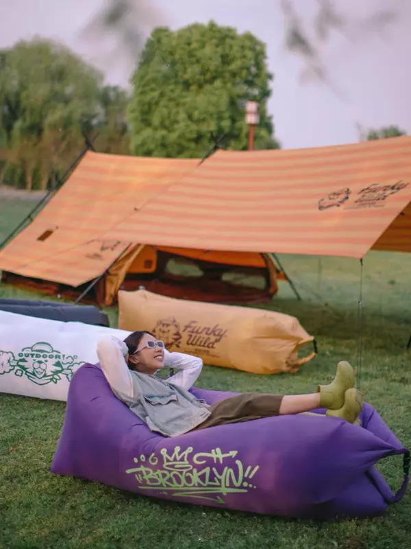 Saco de dormir inflable para acampar al aire libre, sofá cama de aire inflable de buena calidad, bolsa perezosa, sofá de playa, productos de tendencia, rápido