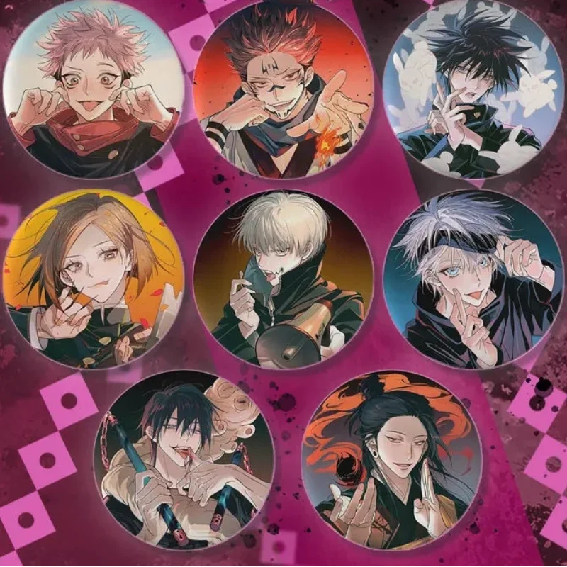 Porte-clés pendentif en alliage Anime Jujutsu Kaimmense, Gojo Satoru, Itadori Yuji, badge en métal, broches de dessin animé, accessoires de mode, cadeaux