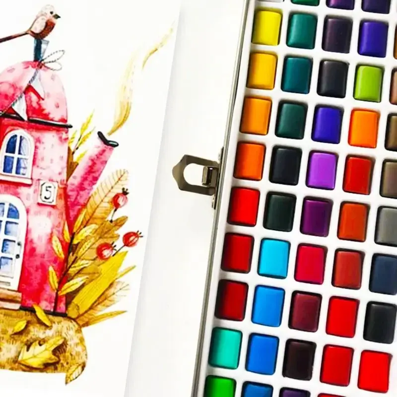 Однотонные акварельные краски, набор акварельных цветов для художественной живописи, дизайн ногтей 164