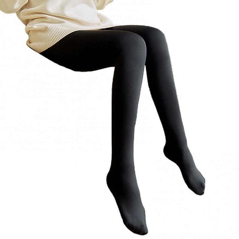 Mallas de cintura alta para mujer, Leggings elásticos sin costuras, gruesos, cálidos, pantimedias, Otoño e Invierno