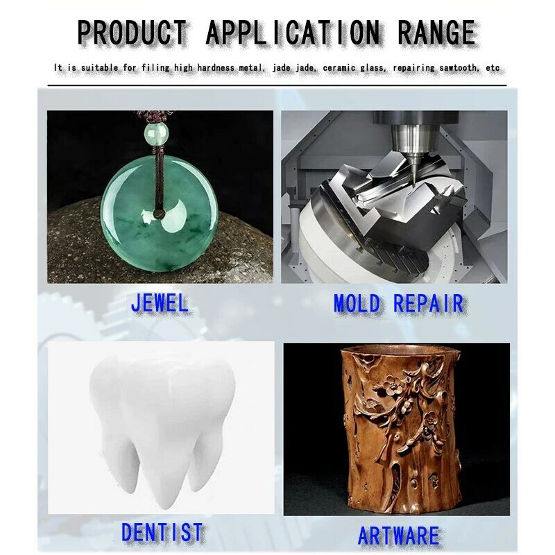 10 buah/Set kikir berlian bentuk khusus pemoles dan penggiling cetakan kedokteran gigi terbaik Set BF-90 diproduksi grosir di Cina