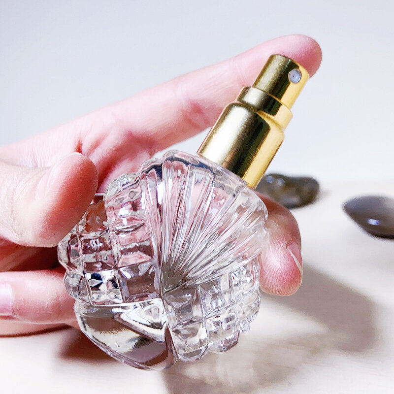 Parfum cair Atomizer dapat dipakai ulang, Dispenser parfum kaca semprot kabut halus, botol parfum kemasan perjalanan, wadah kosmetik kosong 15ml