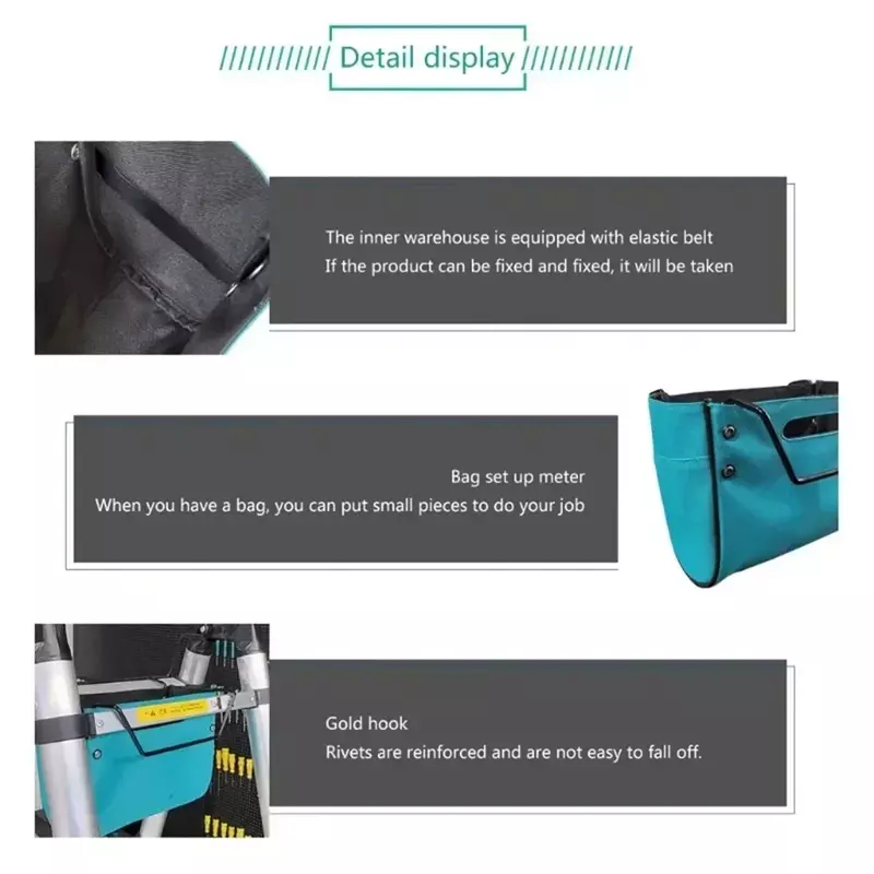 Portable Tools Pouch Tool Organizes Foldable Bag High Quality Ladder Bag Storage Bag Empty for Electrician 2024 New