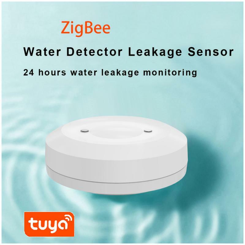 Zigbee Tuya Water Immersion Sensor Smart Water Leakage Detector Water Linkage Alarm App Remote Monitoring Support Smart Life