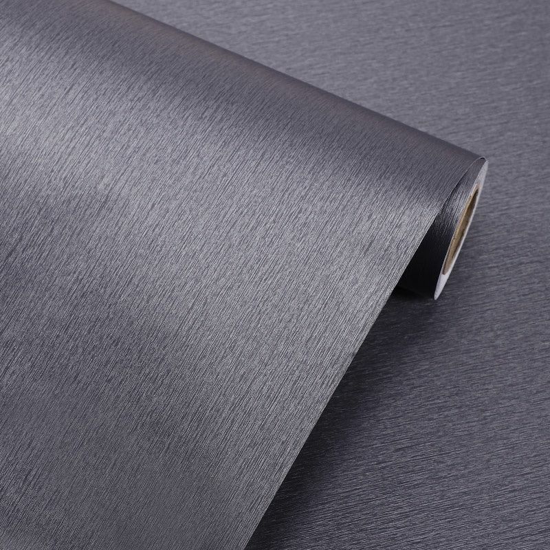 Pegatina cepillada autoadhesiva de acero inoxidable, papel tapiz impermeable para puerta de armario, lavadora, aire acondicionado, decoración del hogar