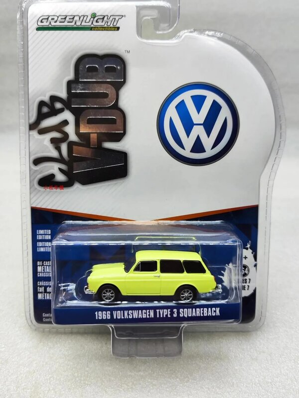 Brinquedos diecast do carro modelo de liga do metal para a coleção do presente, Volkswagen type-3, squareback, 1:64, W1336