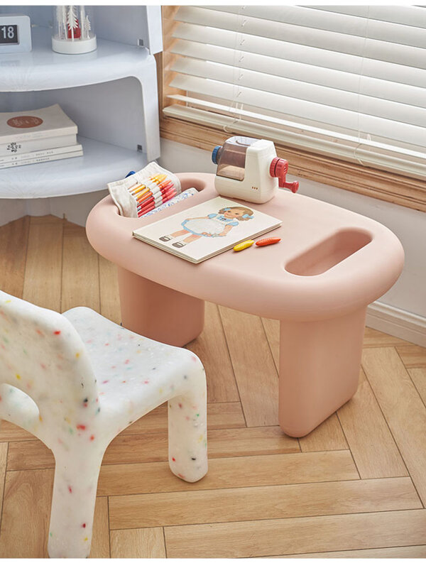 Nordic Living Room Plastic Small Tables Kids Room Study Office Desks Managainst Writing Desk Kindergarten Furniture Educational