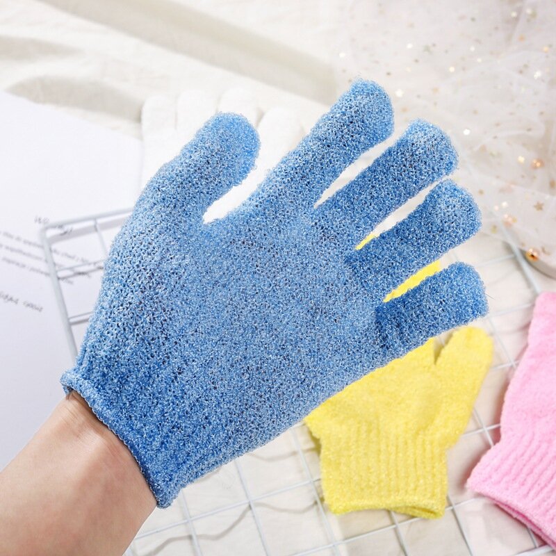 Hot 1PCS Bath Towel Gloves Five Fingers Shower Exfoliating Wash Skin Spa Massage Scrub Body Scrubber Glove