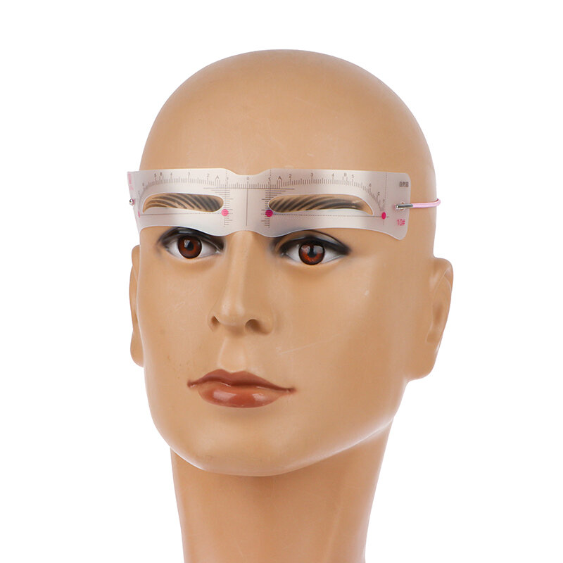 ポータブルプラスチック眉毛ステンシルカードセット女性用、眉毛の形、目の眉毛描画ツール、無煙炭モデル、1個セット、12個
