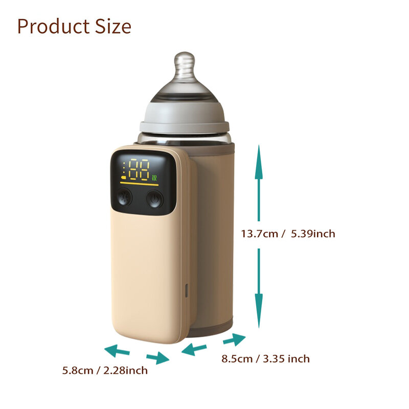 Chauffe-biSantos portable aste avec contrôle de la température, chauffe-lait sans fil, charge rapide, voyage, camping, maison