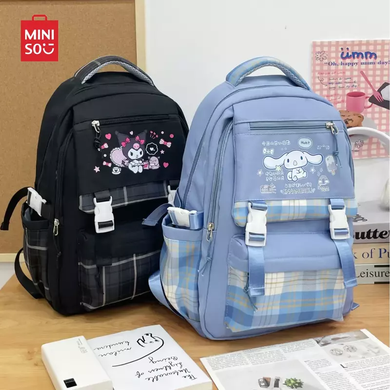 Sanrio Kuromi Student Cute Printed Girl Large Capacity Popular School Backpack Back Pack Bag for Women Travel Kawaii Cinnamoroll