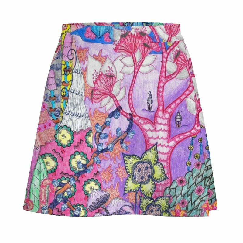 Trippy las pełna wersja Mini spódniczka damska spódnica kawaii ubrania spódniczka mikro mini ekstremalnych koreańskich ubrań damskich