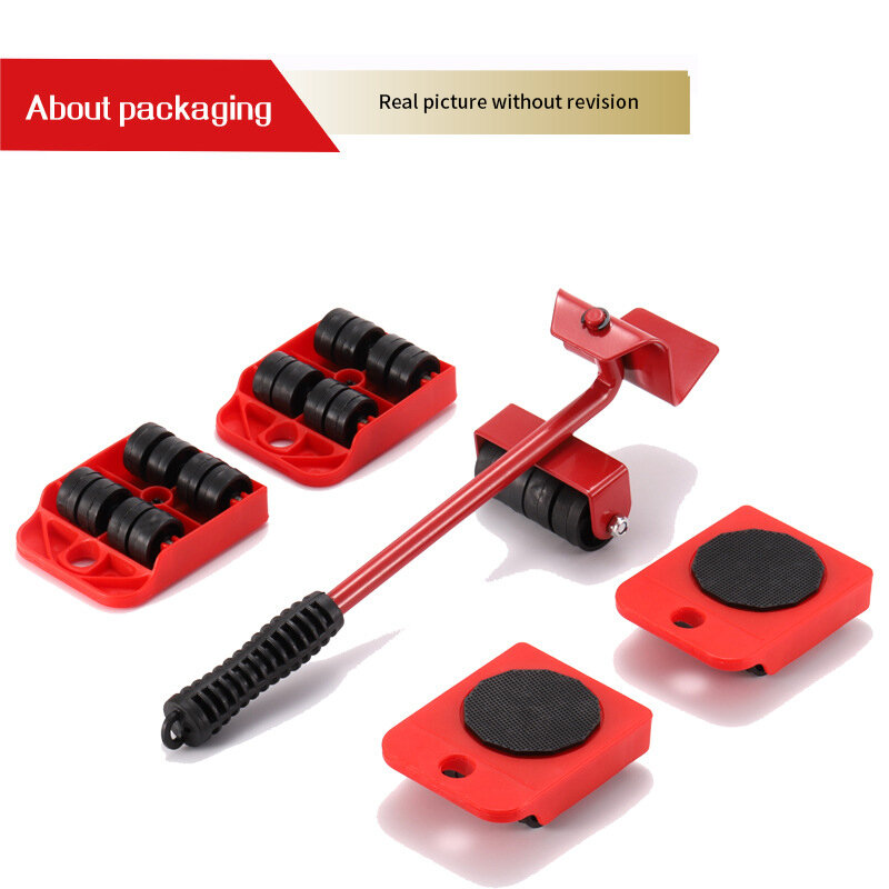 5pcs/set Furniture Mover for Home Shop Lifting Pulley Blocks Furniture Remover Lifter Sliders Hand Lifting Moving Transport Tool
