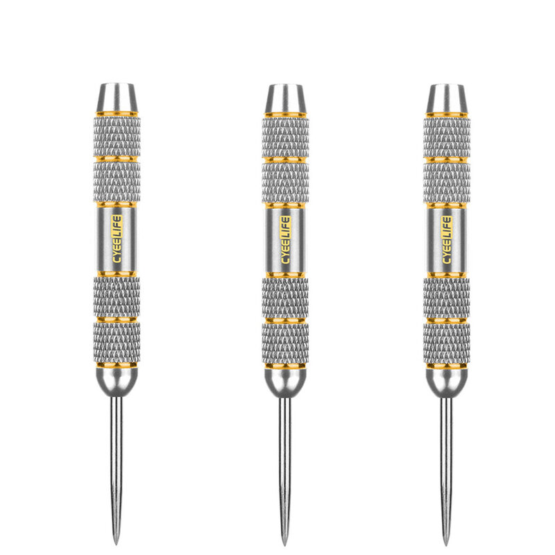 CyeeLife-aguja de dardos de alta calidad, accesorios estándar, barril de dardo plateado niquelado, diámetro de rosca de 4,5mm, 3 piezas, 22g