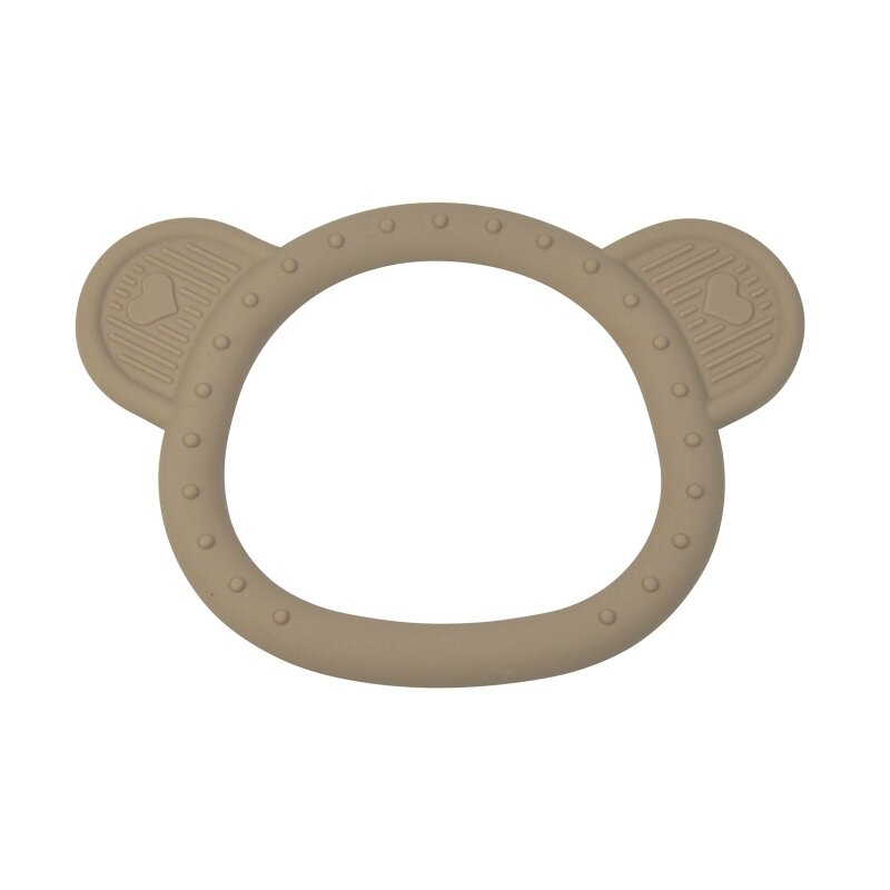 Mordedor silicona con forma oso dibujos animados, juguete Molar para roedores, pulsera, adorno para bebés, niñas y