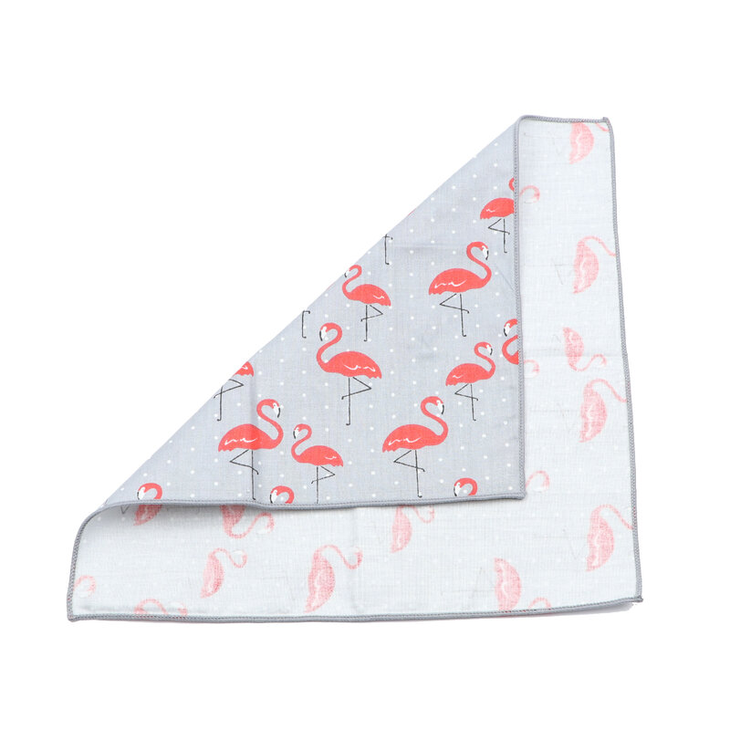 Lenço de algodão dos desenhos animados lenços cute hankies bolso masculino quadrado urso cão pato animal frutas lenços gravata borboleta acessório