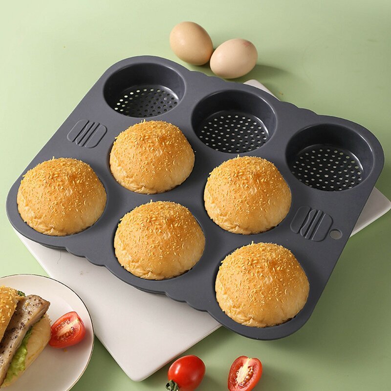 Hamburg Mold Does Not Adhere To Silicone Circular High Temperature Resistant Household Baking Bread Mold Specialty Tools
