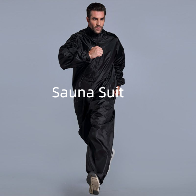 Sauna Pak Man Losse Gym Kleding Sets Voor Zweten Gewichtsverlies Sport Actieve Slijtage Afslanken Full Body Trainingspak Solide Fitness