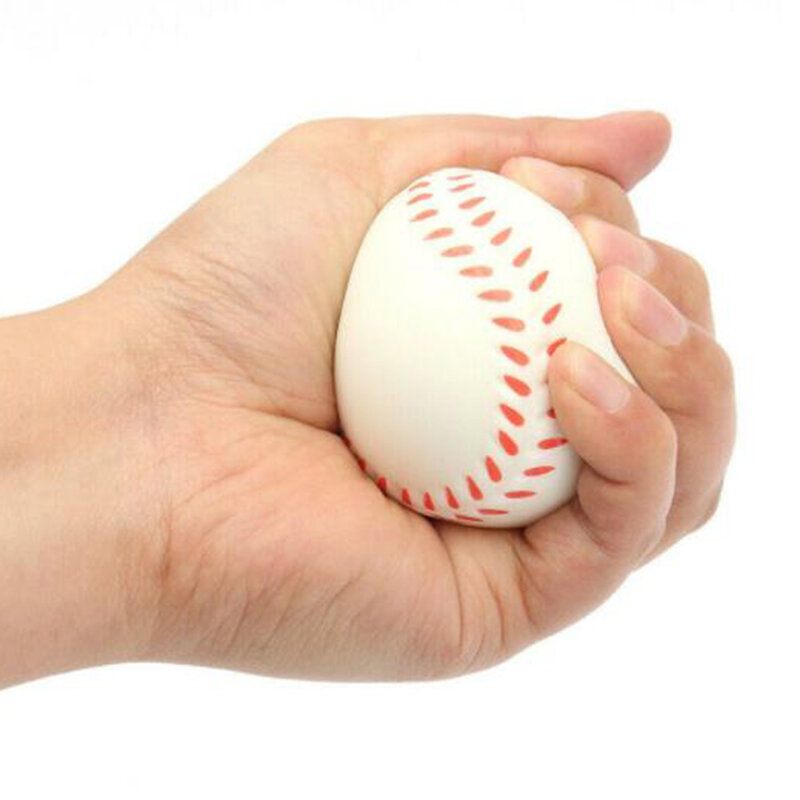 Baseball Softball com esponja macia, branco, amarelo, bola base de treinamento, prática para esporte ao ar livre, 6cm, 2.4inch, 1pc