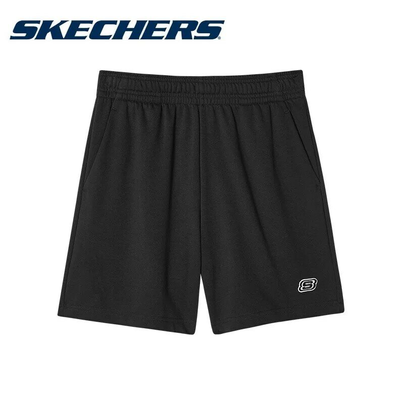 Skechers-pantalones cortos deportivos para hombre, Shorts de entrenamiento para correr, juego de baloncesto, Fitness, informales, sueltos, de cinco puntos, para verano