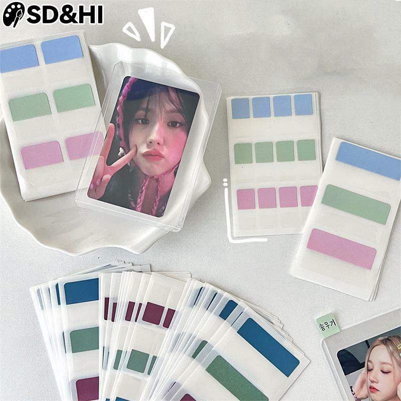 Colorido Kpop Photo Card Index Adesivos, Cute DIY Index Labels, Bookmarks estilo coreano, Sticky Notes, 30 pcs, 60 pcs, 120 pcs