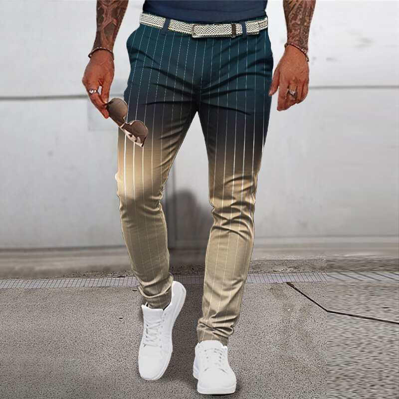 Мужские повседневные клетчатые брюки 2024, брюки с эластичными штанинами и карманами, лидер продаж, мужские разноцветные клетчатые брюки в Корейском стиле