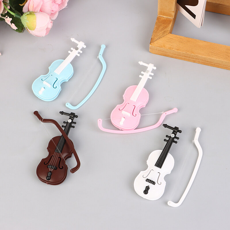 Miniature Odorless Violino Simulação, Handmade Desktop Violino Decoração, Doll House Acessórios, Mini