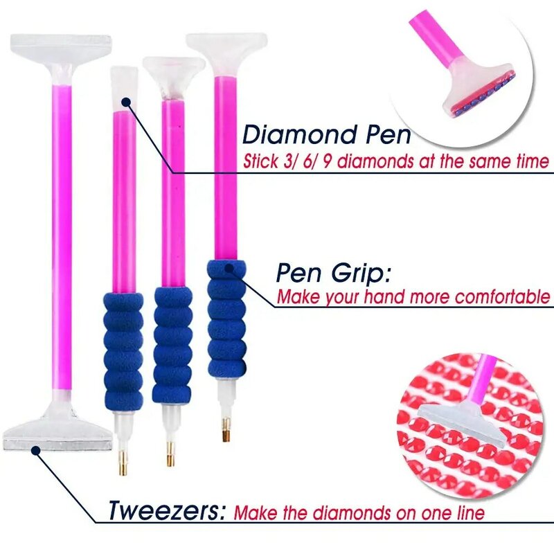 다이아몬드 페인팅 아트용 5D 다이아몬드 페인팅 액세서리 도구 키트 세트, 공장 직접 판매, 56 개