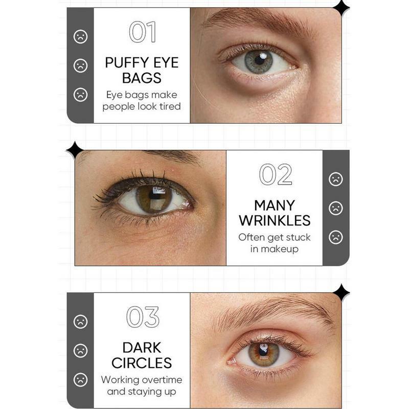 Patchs de gel pour les yeux pour adultes, alimentation profonde et absorption rapide, élimine les cernes et les poches sous les yeux, 60 autocollants