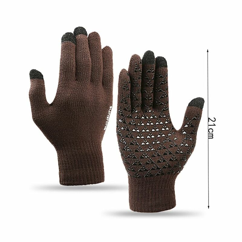 Luvas antiderrapantes touchscreen, tricô quente, à prova de vento, térmica, ao ar livre, golfe, inverno, novo, 2023