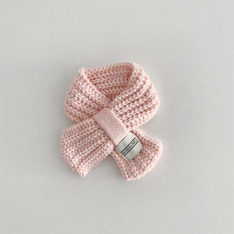 Bufanda tejida con estilo para niños pequeños y niñas, pañuelo a calentador cuello cálido a prueba viento, largo