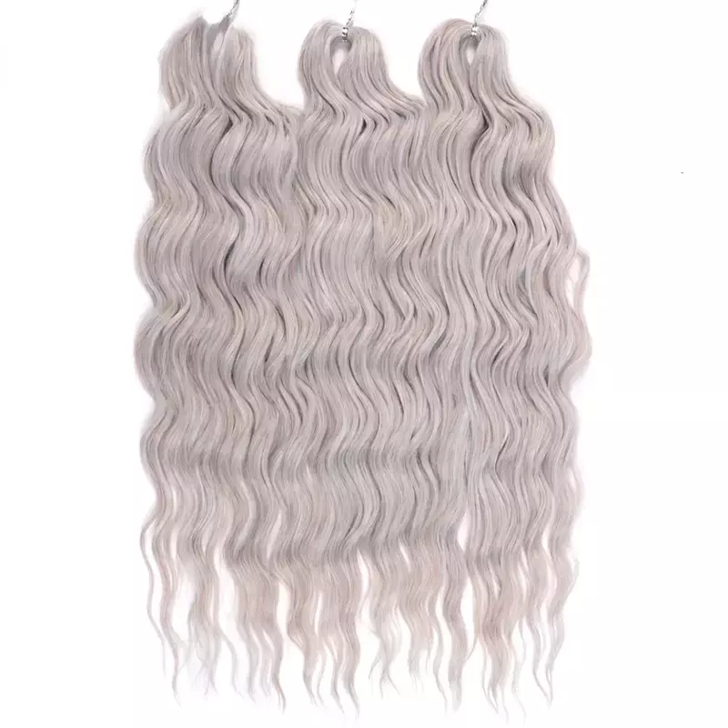 Anna Hair Synthetic Loose Deep Wave Braiding Hair Extensions 24 Inch Water Wave Braid Ombre Blonde Twist Crochet Curly Hair