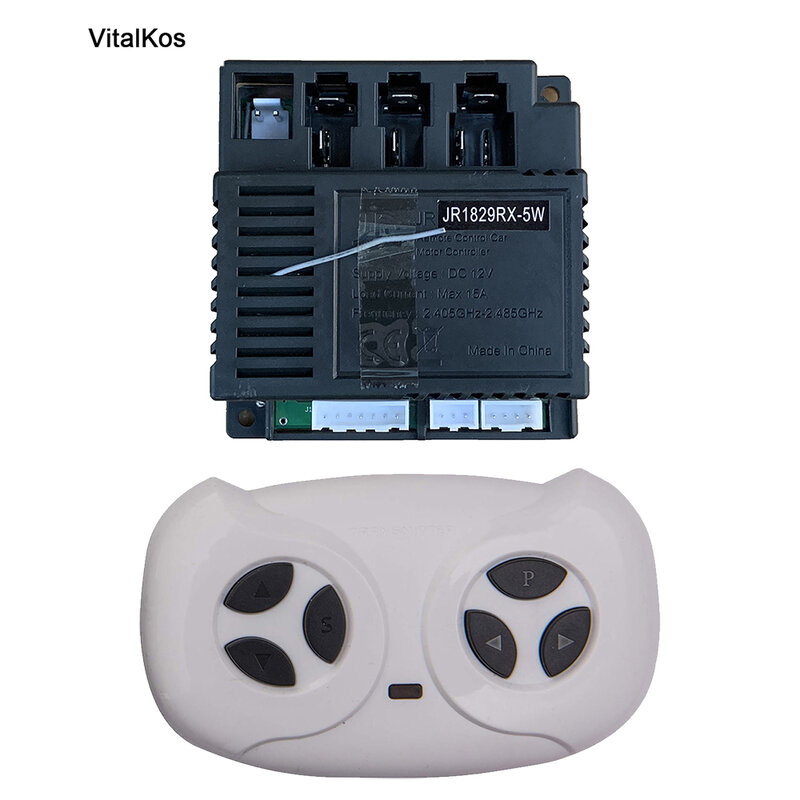 VitalKos 어린이 전기 자동차 블루투스 라이드 온 교체 부품, JR1829RX-5W 12V 리모컨 및 리시버 옵션