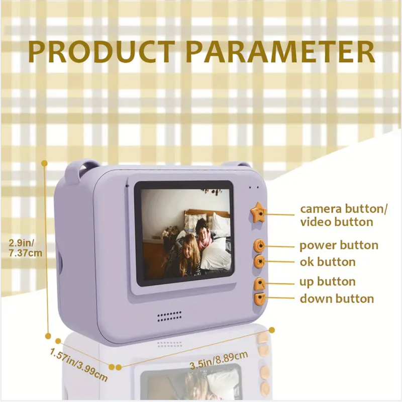 Fotocamera digitale per bambini per la fotografia Mini stampante portatile termica stampa istantanea foto fotocamera per bambini Video giocattolo educativo regalo
