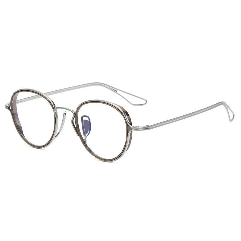 Luxury Business Retro Round Eyeglass Japan Ultra-light Women Glasses Frame Men Reading Myopia Optic Eyewear Frame Brand Designer