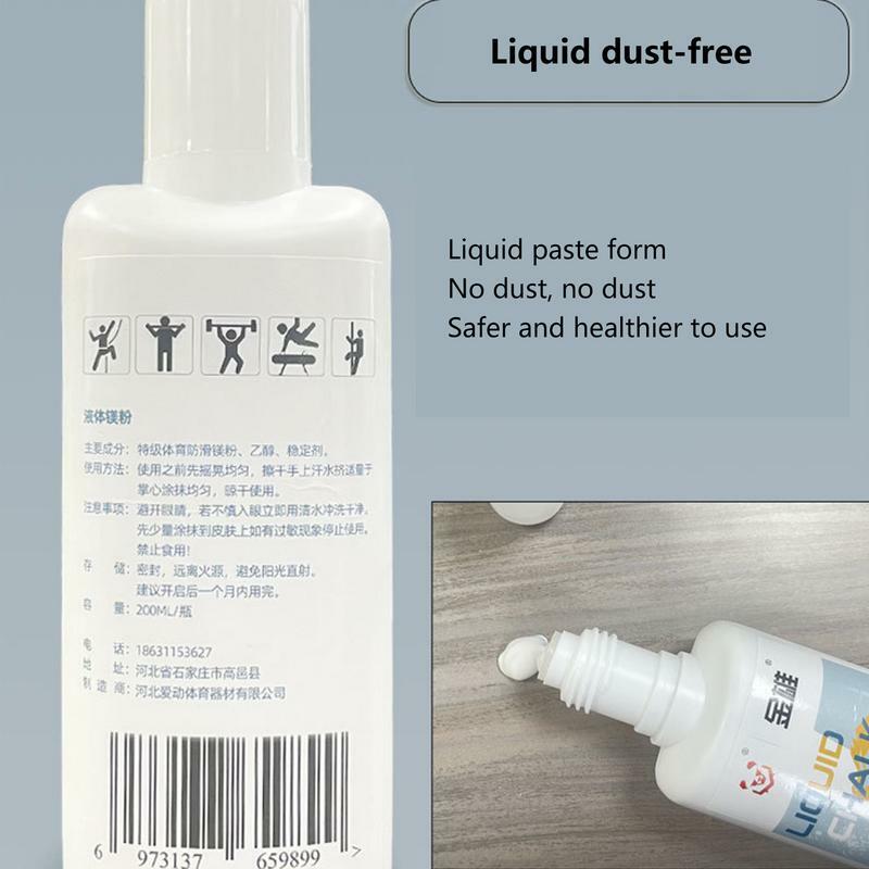 Anti-Slip Liquid Chalk Grip Powder, 200ml, Forte e Durabilidade, Adequado para Boxe, Rock, Escalada, Ginástica