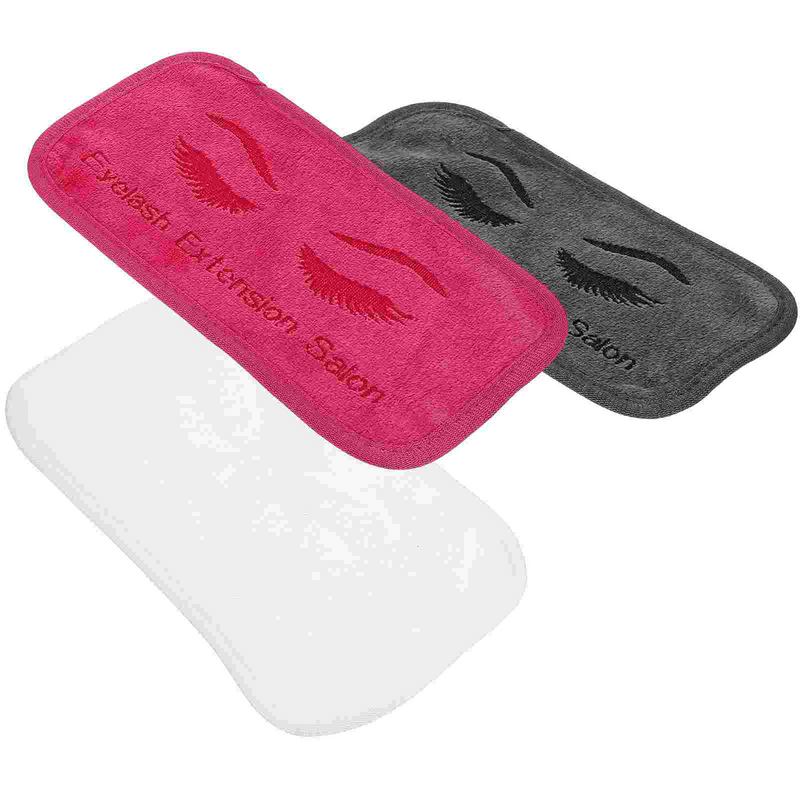 3 pezzi di cuscinetti colorati per estensioni delle ciglia e sciarpe sulla fronte 3 pezzi cuscino ciglia finte fascia strumento riutilizzabile