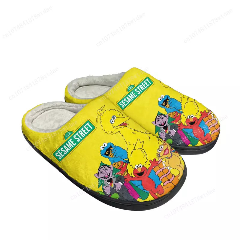 Cartoon Fashion S-Sesame S-Street Muppet pantofole per adulti in cotone per la casa peluche camera da letto tenere in caldo scarpe pantofola termica per interni personalizzata
