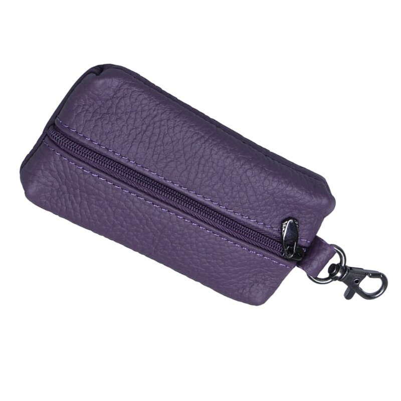 PU Leather Key Holder Car Key Case for Men Women Small Wallet Zipper Bag Keychain Cover Card Holder