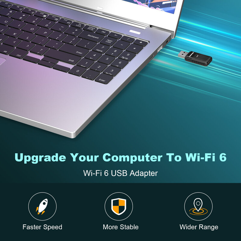 COMFAST-adaptador WiFi AX900 6, 2,4G y 5GHz, 900Mbps, BT5.3, Dongle USB, Bluetooth, para Win10/11, WPA3, wifi6