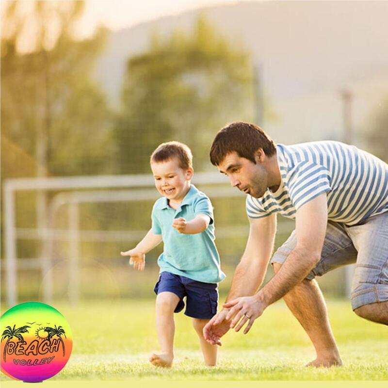 Ballon de plage pour enfants et adultes, motif coloré, volley-ball, jouet, accessoire de jeu