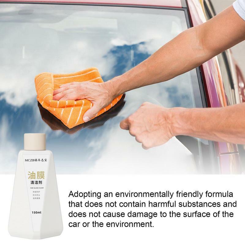 Car Glass Oil Window Cleaner Car Cleaning Supplies 150ml Removes Water Stains Oil Film And Dirt Safe For Tinted And Non-Tinted