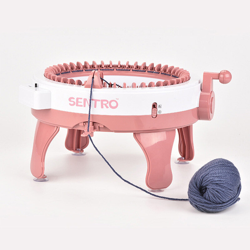 48 Agulha Handmade Knitting Machine, 6 Rolls de fios aleatoriamente coloridos para adultos e crianças, Lazy Geniuses, Presentes de Natal