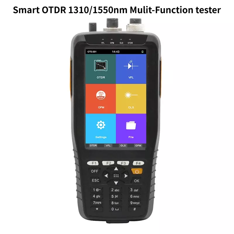TM290T Smart OTDR 1310/1550nm Mulit-fungsi Tester Dibangun Di OPM/OLS / VFL Mendukung Laporan Uji Cetak
