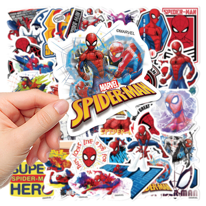 10/30/50pcs Disney Super Hero Spider Man Stickers Cartoon Anime Graffiti Sticker for Kids Toy DIY Phone Skateboard Laptop Decals
