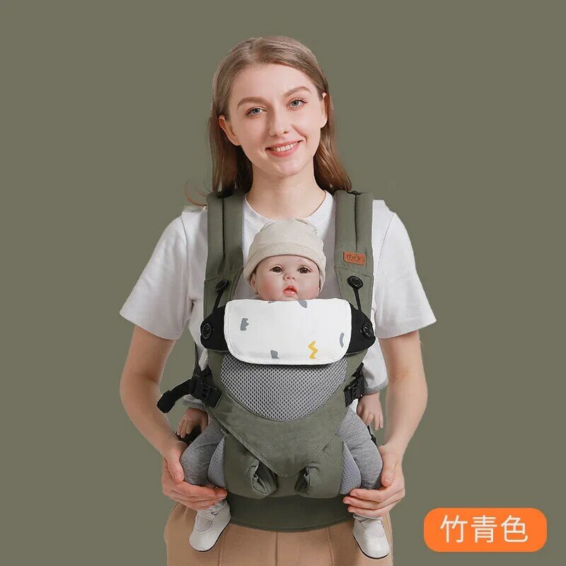 Correa de transporte para bebé, Banco de cintura, herramienta de transporte con toallita para la boca