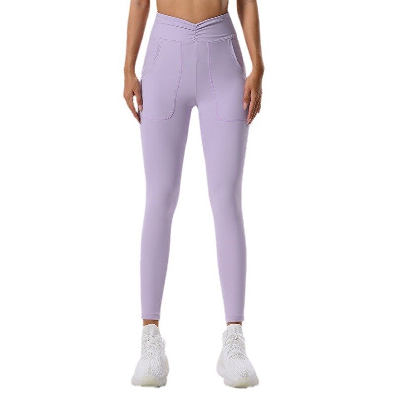 Леггинсы женские спортивные с высокой талией, мягкие эластичные облегающие брюки для фитнеса и йоги, дышащая спортивная одежда