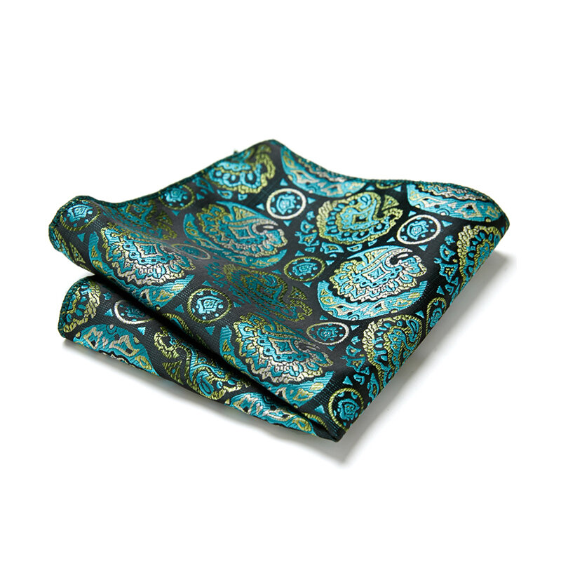 Pañuelo de seda tejido de diseño novedoso para hombre, accesorios de ropa marrones con bolsillo cuadrado, de lunares, 126