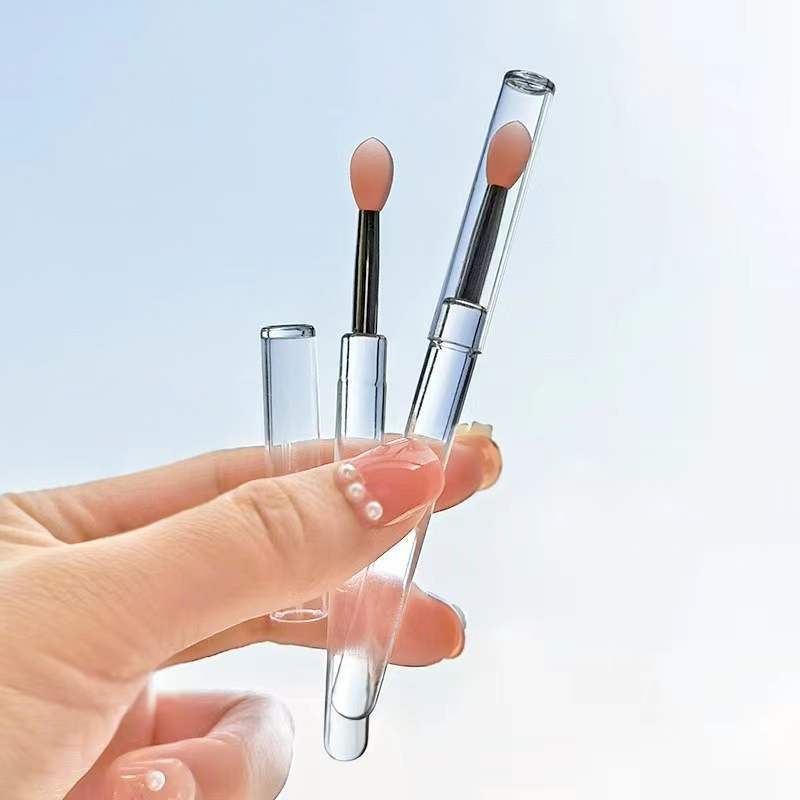 5pcs Portable Lip Gloss Applicator Multifunctional Silicone Lip Brushes With Dust Cap Makeup Lipstick Brushes Cosmetic Tools